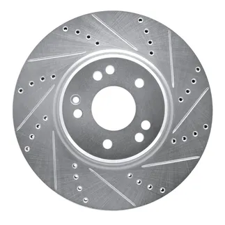 R1 Concepts EDZ-63029D Brake Rotor Drilled and Slotted Silver